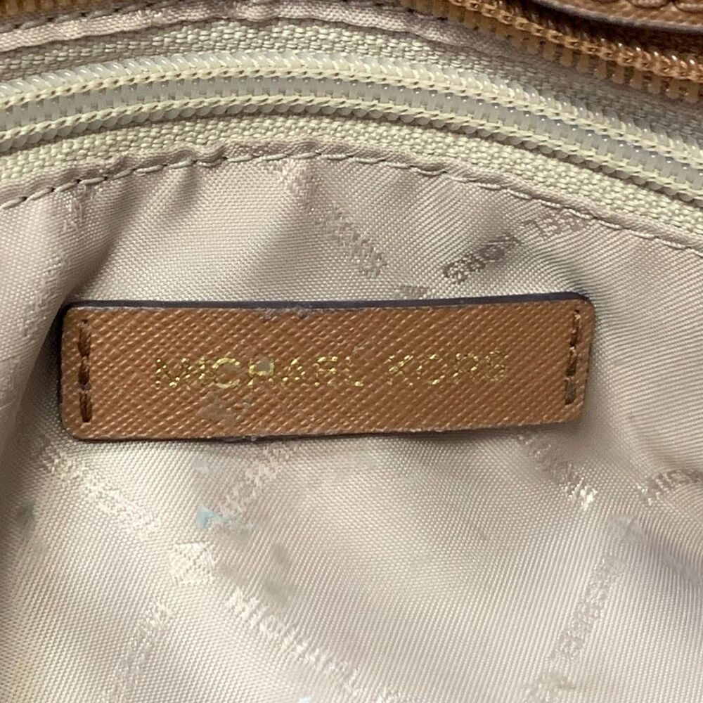 Michael Kors Jet Set Large Travel Chain Shoulder Tote Signature Brown - Picture 9 of 16